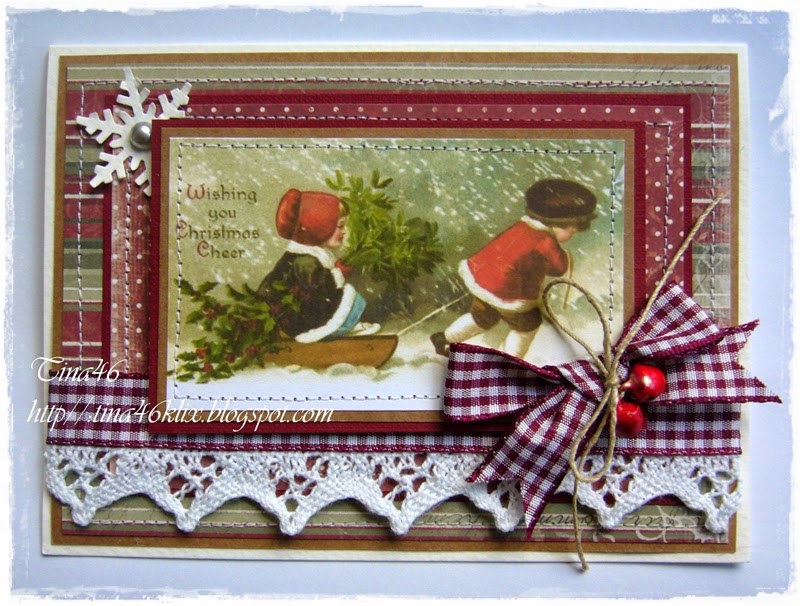 Tina`s Kreativblog Nostalgische Weihnachtskarten