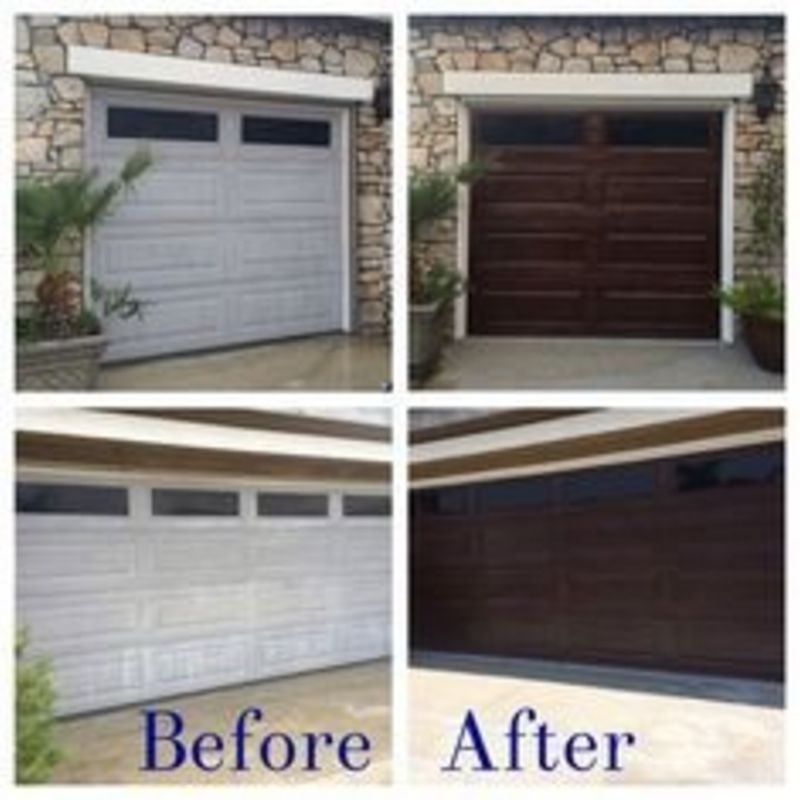 Modern Garage Door Paint Before And After for Small Space