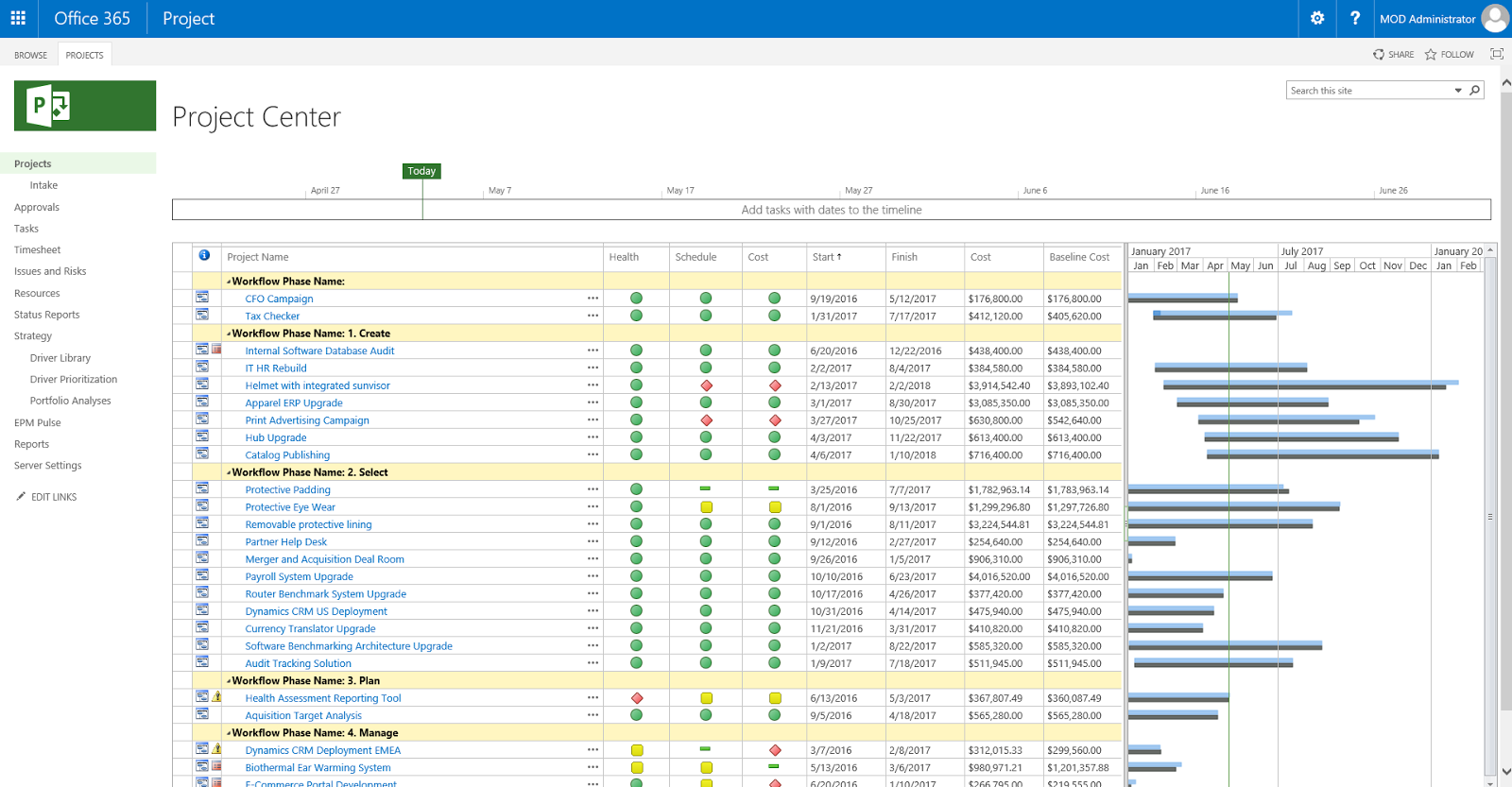 learn microsoft project online