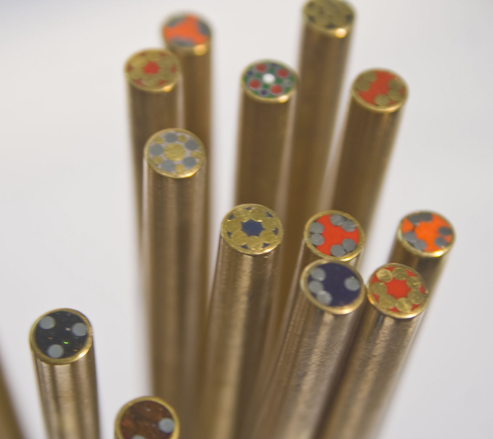 Damascus World Custom Handmade Mosaic Pins