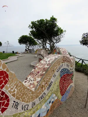 Mosaic-tiled artwork along Lima's Malecon (The Miraflores Boardwalk)