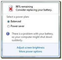 Cara Mengatasi Consider Replacing Your Battery Pada Windows 7