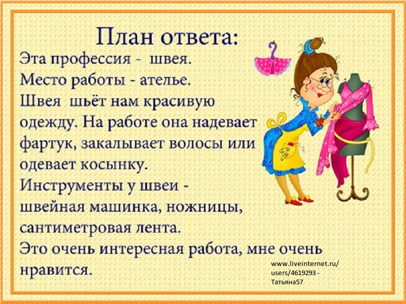 План на тему профессии в средней группе