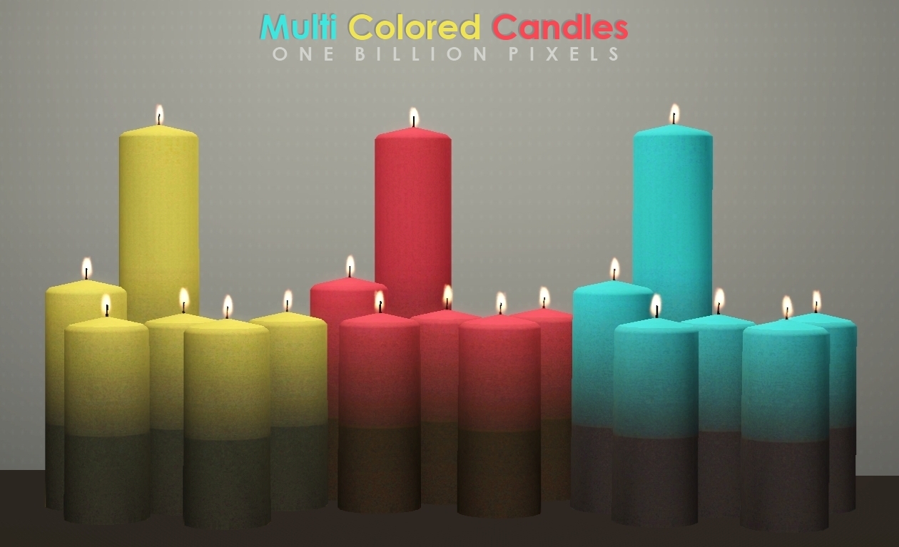 Multi Colored & Pillar Candles - One Billion Pixels