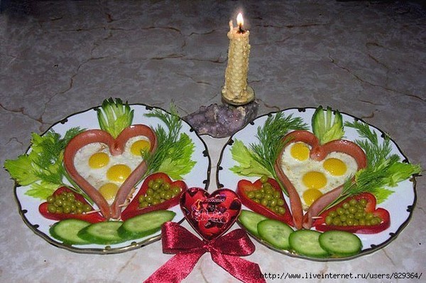 Меню в день святого валентина Меню в день святого валентина