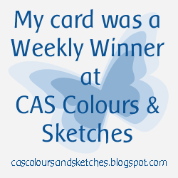 I was a Weekly Winner at CAS Colors & Sketches