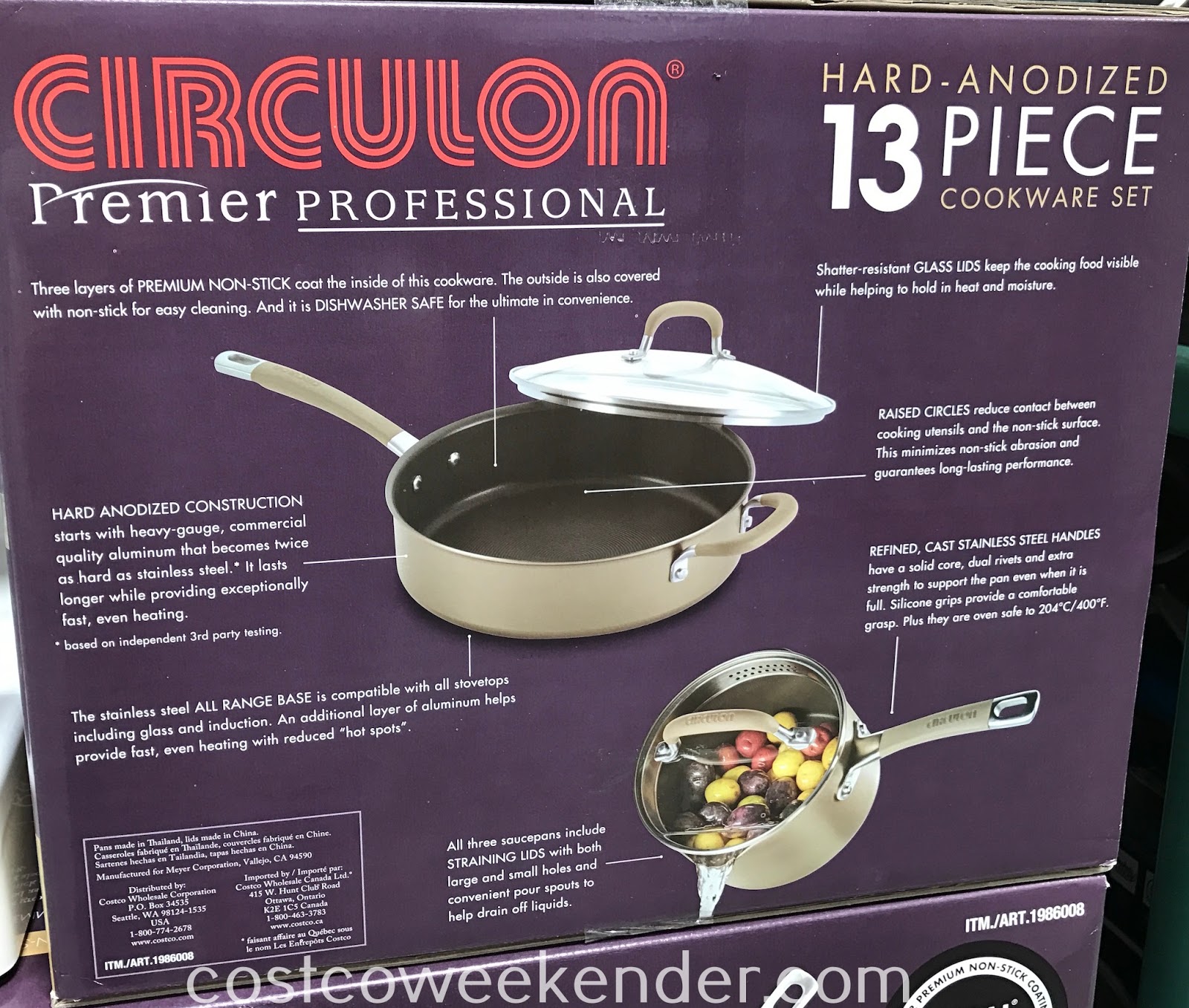 Circulon 13pc Hard Anodized Cookware Set Costco Weekender