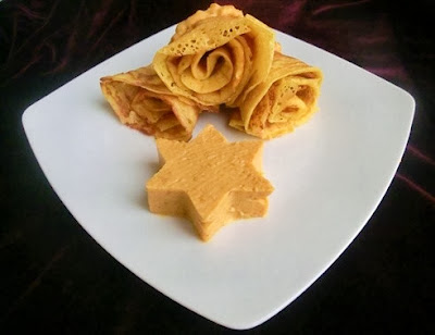 bliny (crepes) a base di zucca / blinis (crepes) made ​​with pumpkin