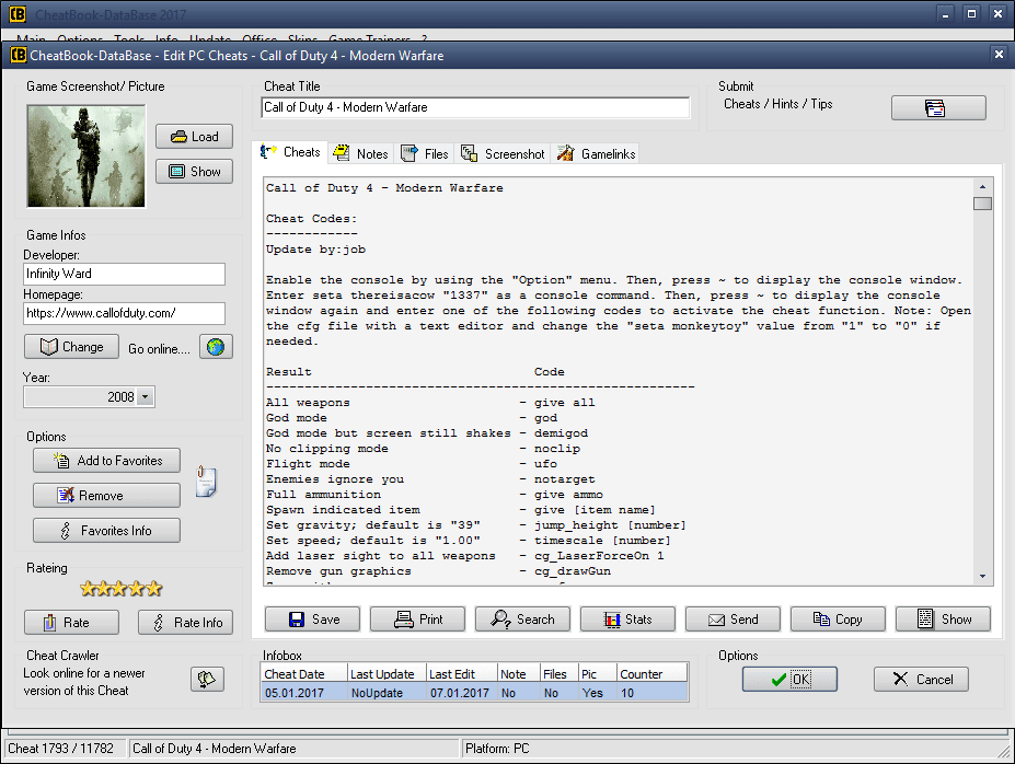 Cheats editor. Cheat database. dbase 3. program pc cheats. femail cheatbook.