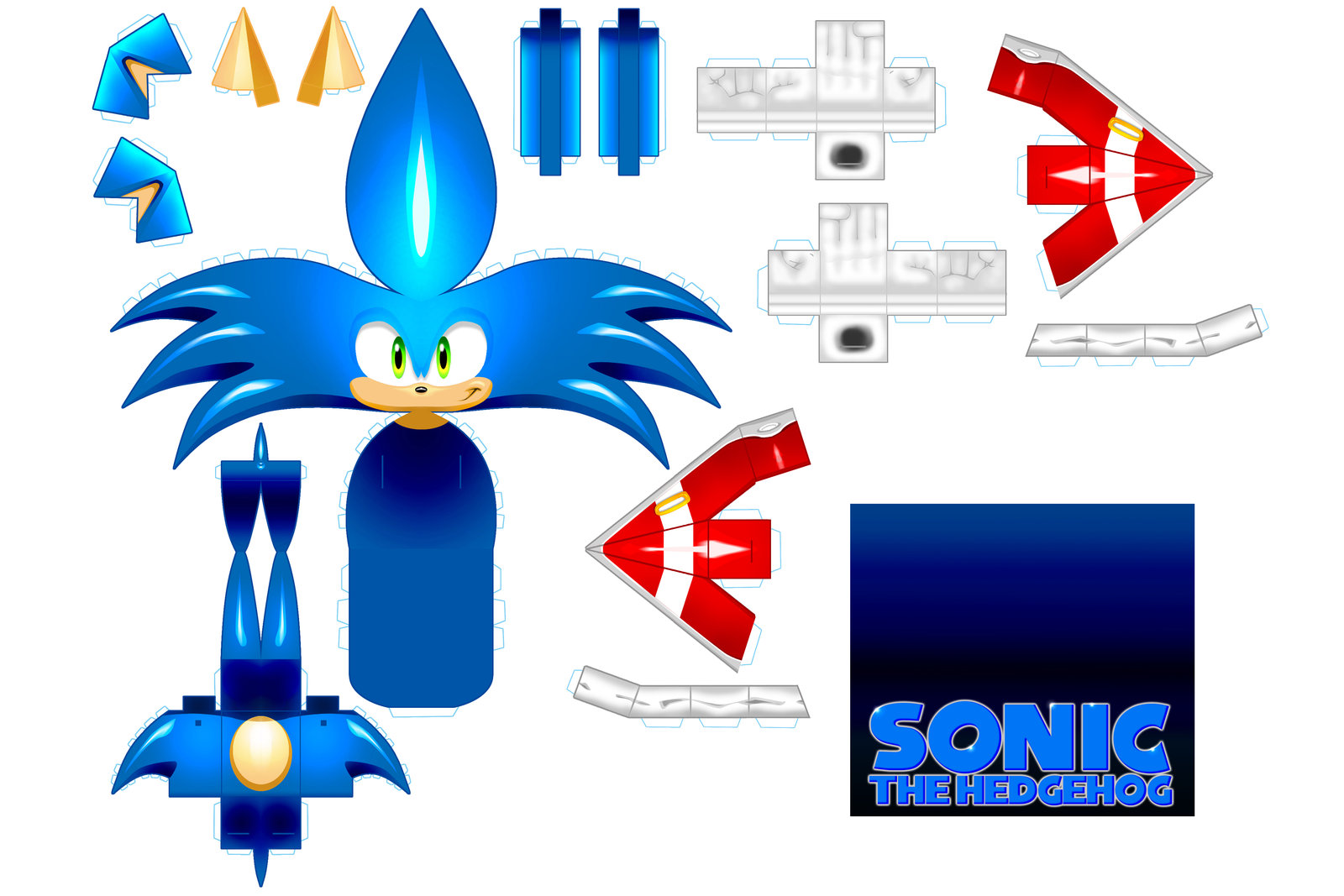 Planeta Mega Drive: Papercrafts do Sonic