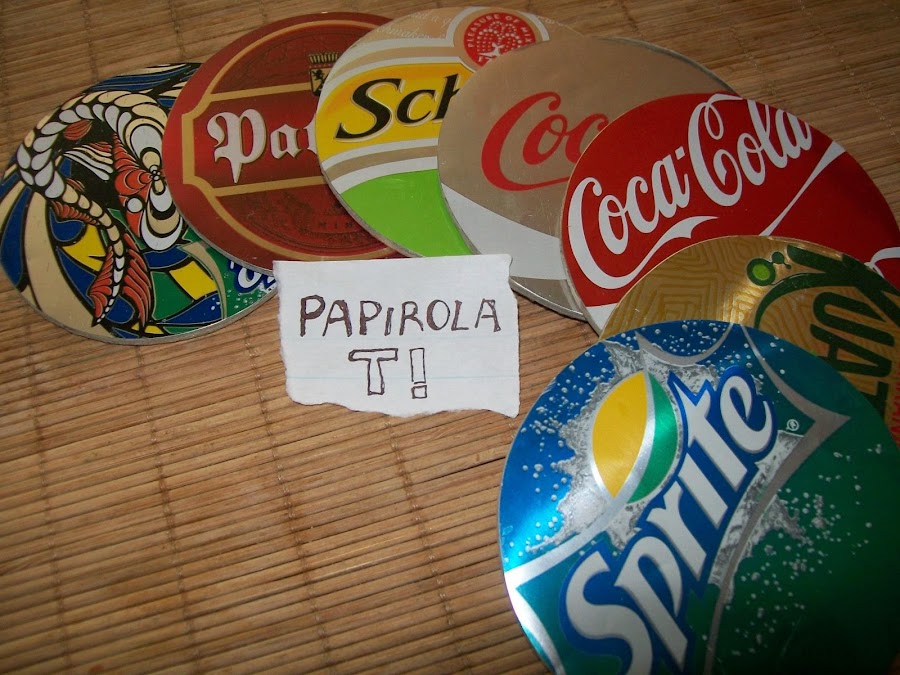 reciclar cds en posavasos con latas de bebida