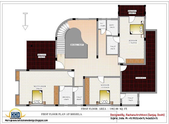 First floor house plan - 4200 Sq.Ft.