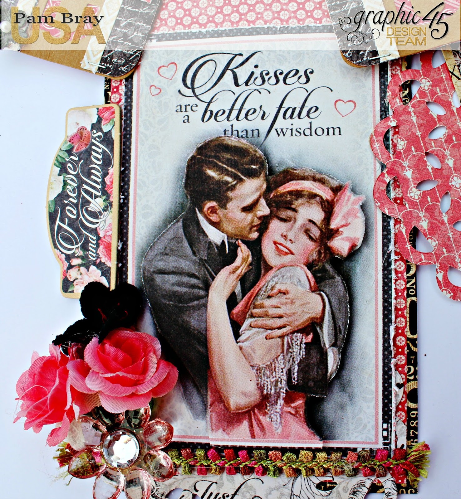 Pam Bray Designs A Girl With Flair Mon Amour Love Banner With