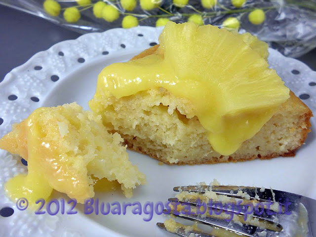 torta all'ananas con curd di ananas