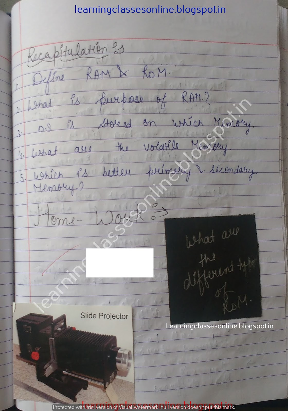 Lesson Plan For Computer Teachers on types of computer memory