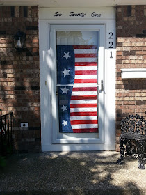 Pam's Patriotic Wave door decoration