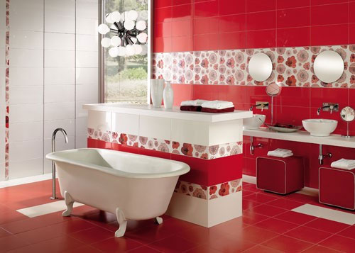 Decoración Color Rojo en el Baño | Ideas para decorar, diseñar y