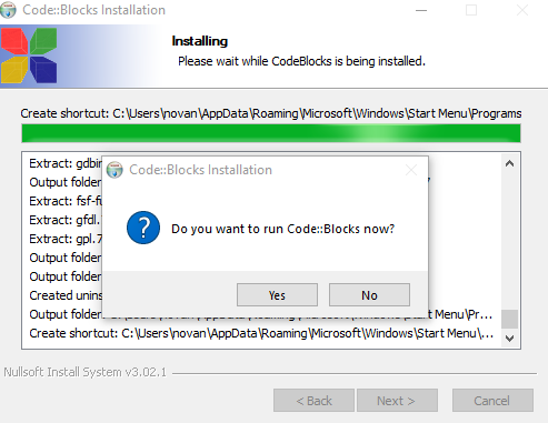 Now blocks. Сколько места на диске занимает программа code Blocks.