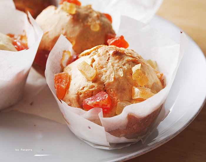 Project candied fruit muffin