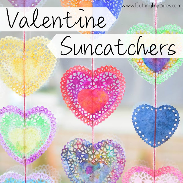 valentine suncatchers  what can we do with paper and glue