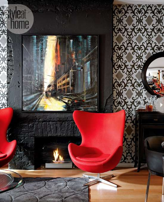 Achados de Decoração Achados de Decoração, blog de decoração, decoração vermelho e preto, decoração de apartamento pequeno