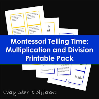 Montessori Telling Time: Multiplication and Division Printable Pack