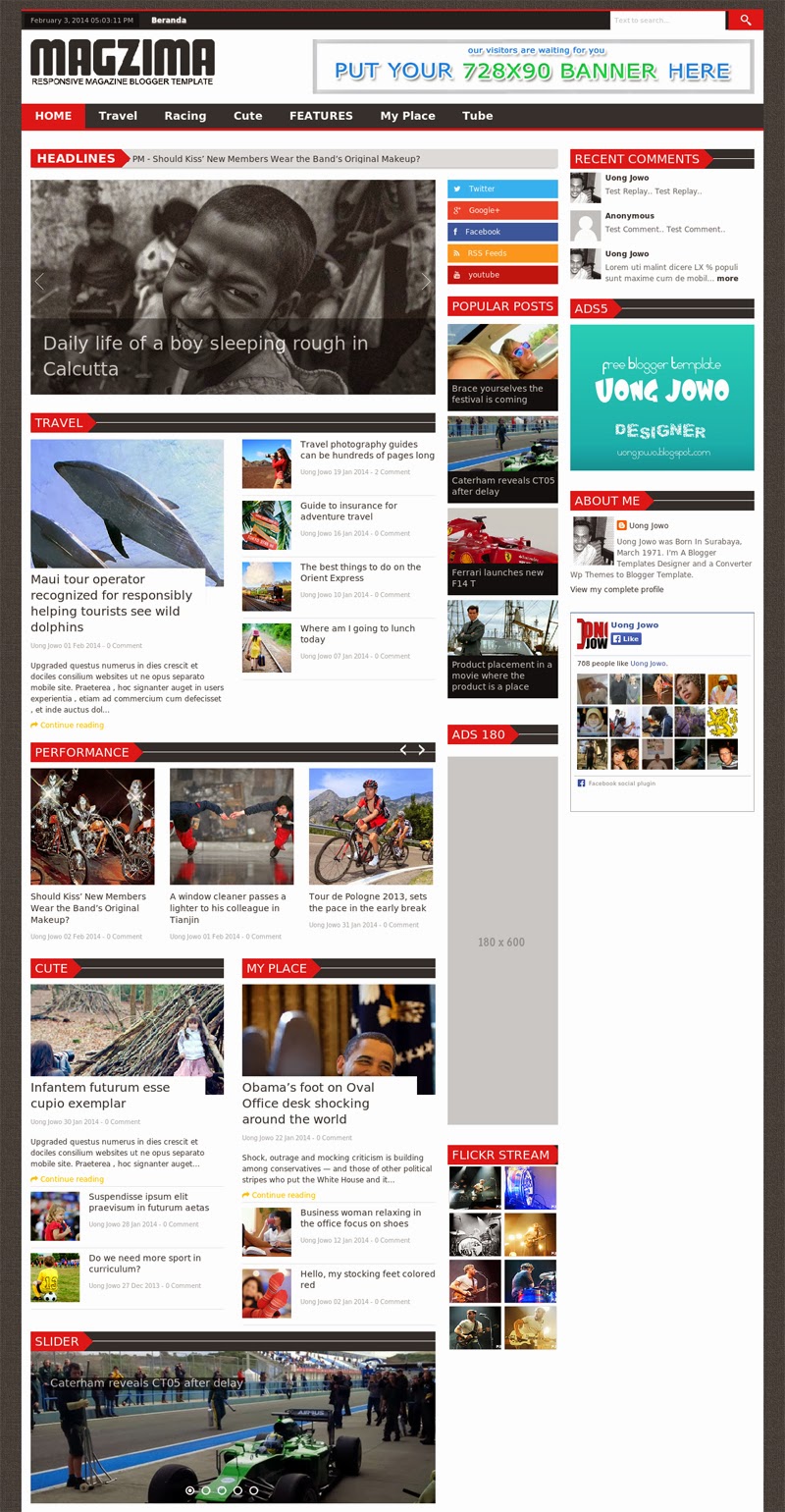 Magzima Blogger Templates