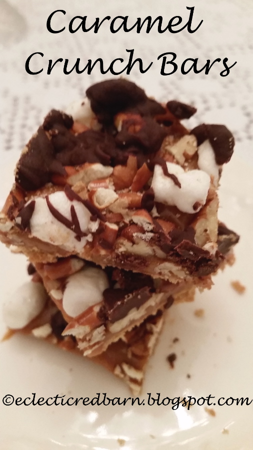 Eclectic Red Barn NO Bake Caramel Crunch Bars