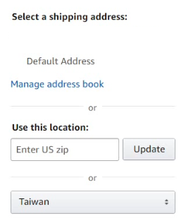 美國Amazon 選取郵寄地址