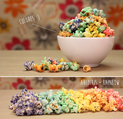hacer palomitas de colores hacer palomitas arocoiris