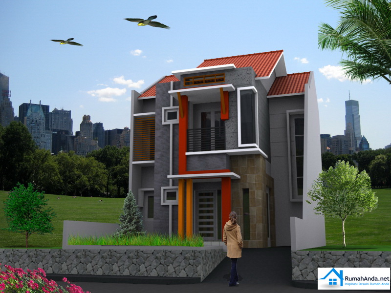 Desain Rumah  Minimalis  2  Lantai  Type  45  Blogger Reog