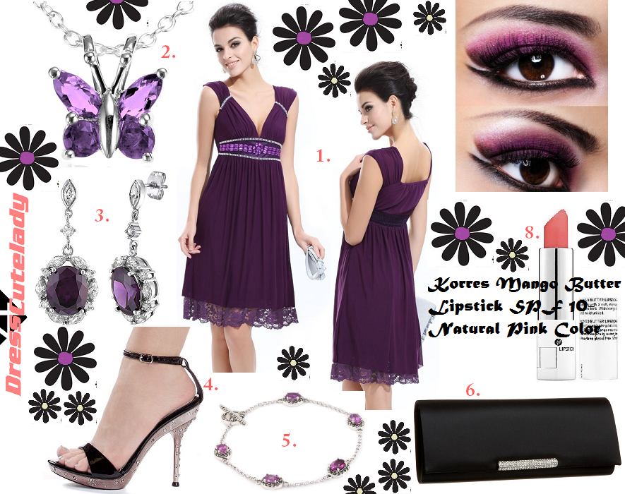 What Color Lipstick with Purple Dress.