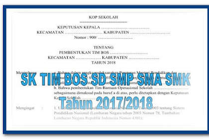 ✔ Referensi Sk Tim Bos Permendikbud No 8 Sd Smp Sma Smk Tahun 2018