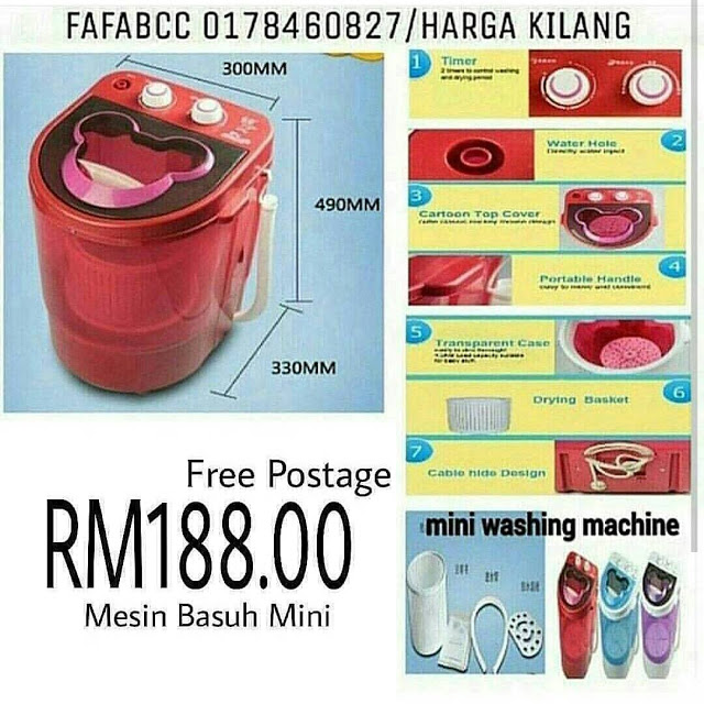 PEMBORONG MURAH MALAYSIA (As Seen On TV Malaysia) Mini Washer Machine