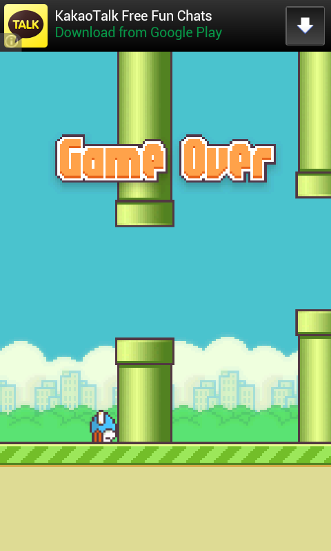 Qoreader Blog : [Gaming] Flappy Bird; What remains of the bird? (Android)