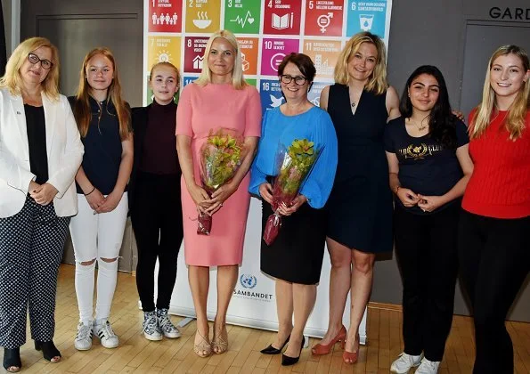 Crown Princess Mette-Marit attended a student seminar about UN Convention on the Rights of the Child held by United Nations Association of Norway