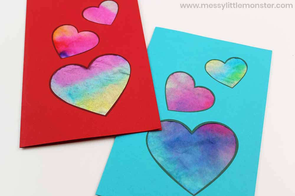 Valentine Heart Card - A fun heart craft for preschoolers - Messy