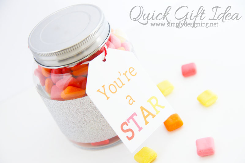 Quick and Simple Gift Idea: You're A Star with FREE Printable | perfect quick gift idea for graduation, teacher appreciation, mother's day, father's day, recitals or end of the year programs! | It's really simple to put together and is so cute and customizable too!  | #DuckTape #HandmadeGift #Gift #Printable #spon