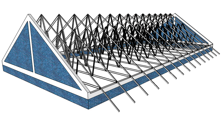 Aplikasi Baja Ringan Untuk Rangka Atap Wahana Tri Karya