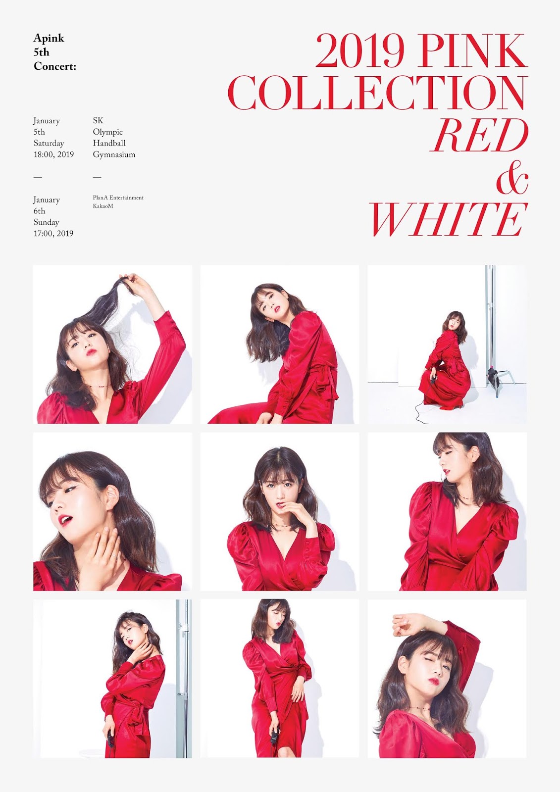 에이핑크 5th 콘서트 2019 PINK COLLECTION : RED & WHITE 초롱,보미,은지 포스터