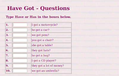 Have got- Preguntas.-Inglés fácil para primaria