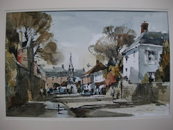 hoar john films watercolours town painting