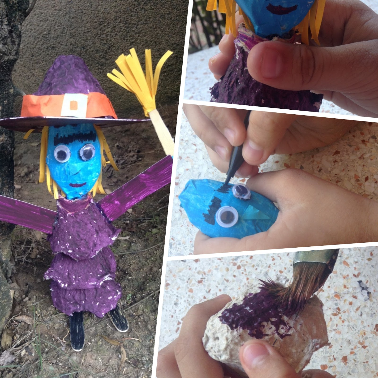 Witch Craft Halloween Craft Egg Carton Witch