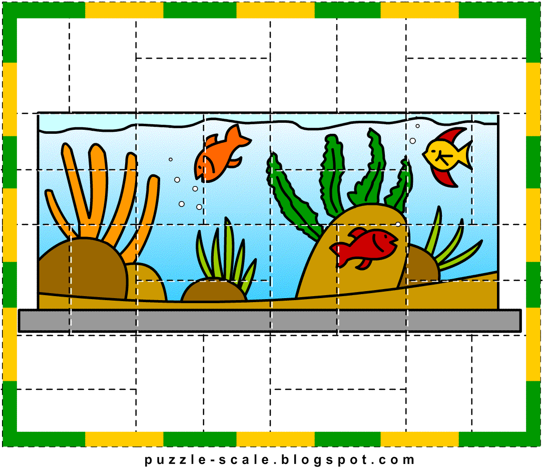 Free Printable Picture puzzles Aquarium Puzzle