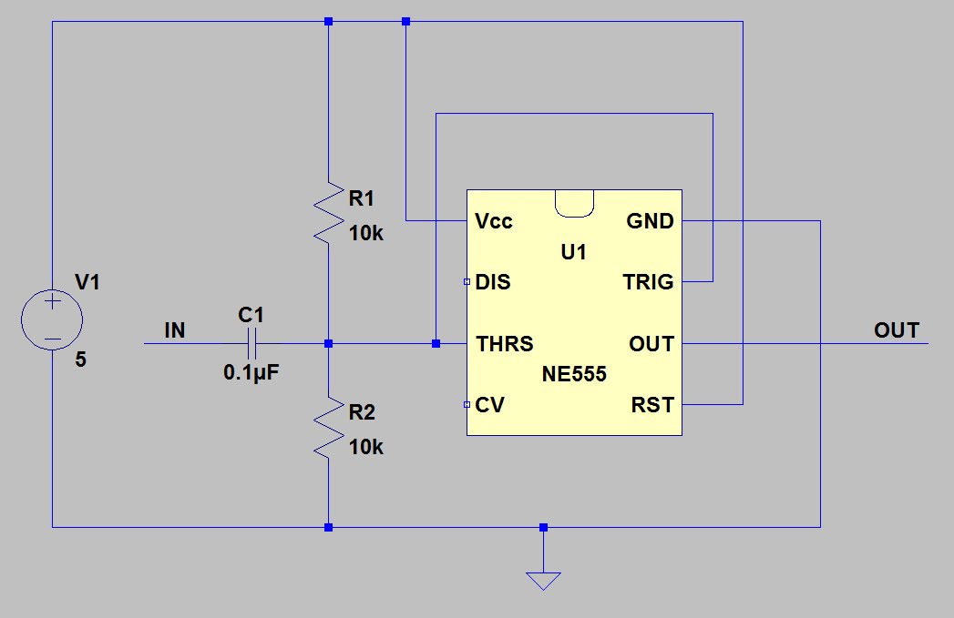 Bot Thoughts: 555 Schmitt Trigger Circuit for Wheel Encoders