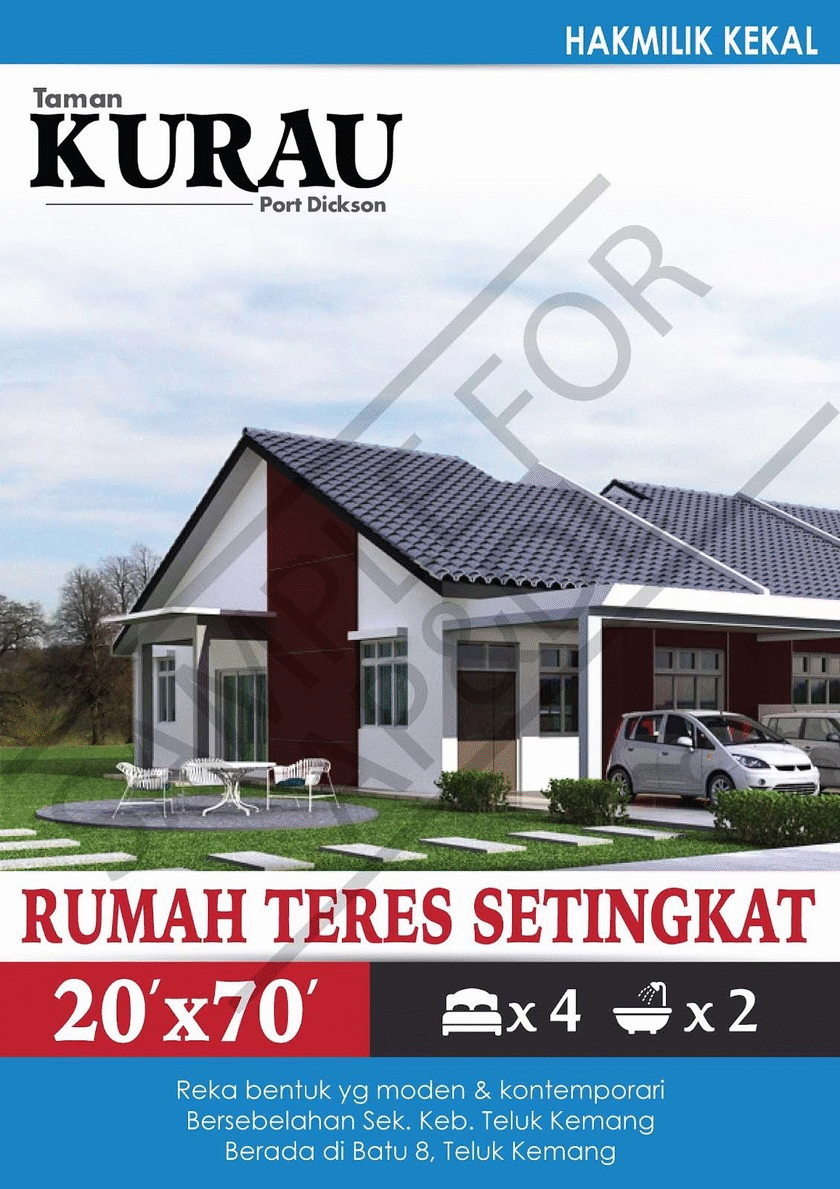 NEGERI SEMBILAN PORT DICKSONTAMAN KURAU  RUMAH TERES SETINGKAT