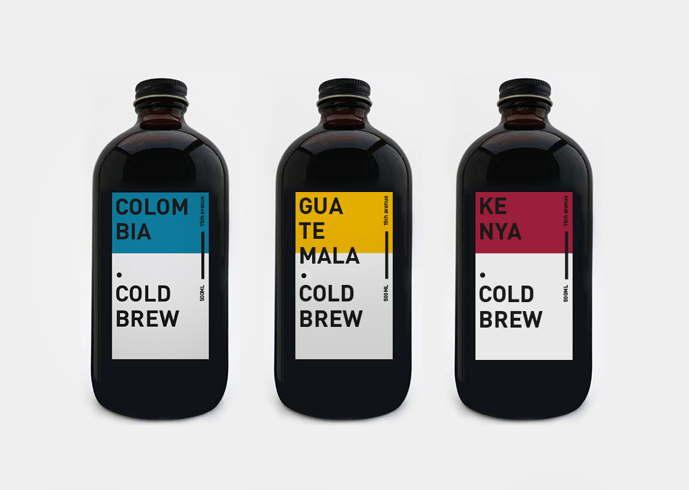 Cold Brew coffee for 15th Avenue cafe on Packaging of the World