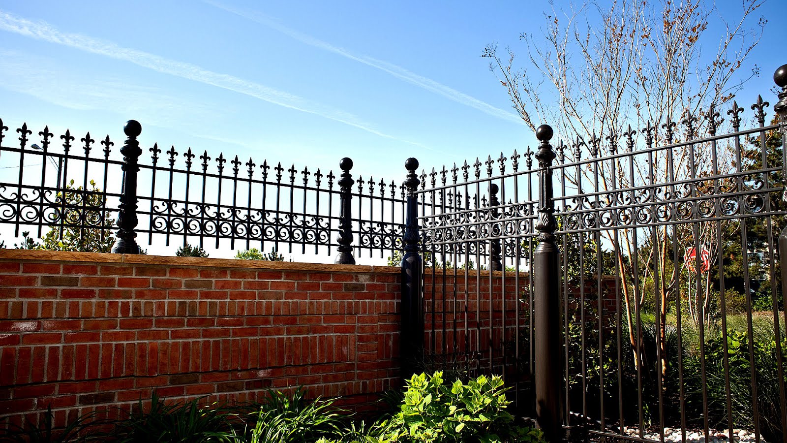 Brick And Iron Fence Designs Fence Choices