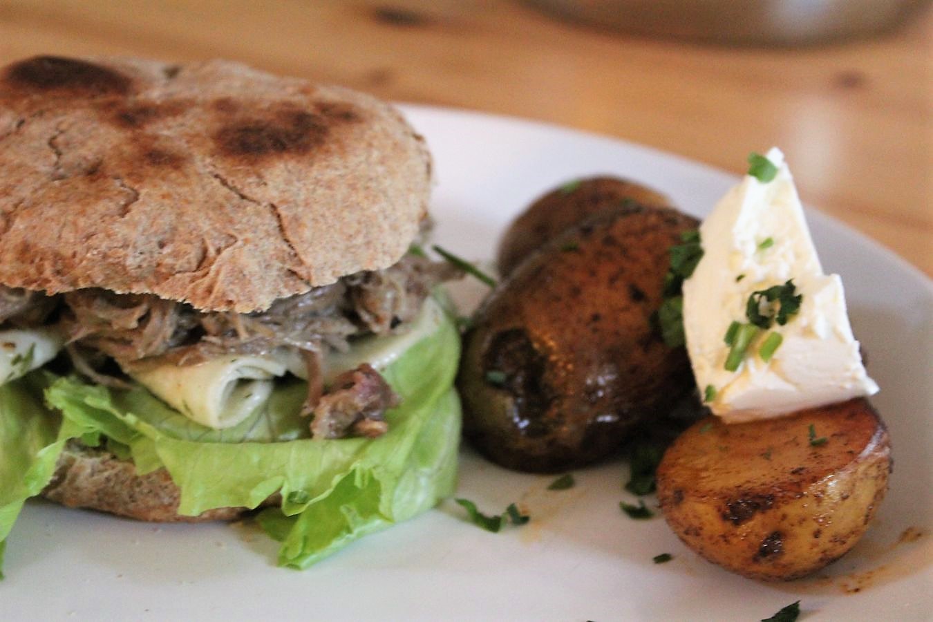 Pulled veal Burger gerupftes Kalb glatzkoch.de