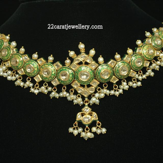 Mughal Diamond Kundan Necklace Jewellery Designs
